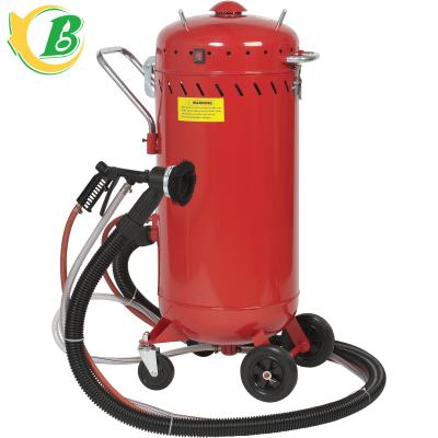 China Garment Shop 30 Gallon Mini Vacuum Abrasive Sandblaster Machine, Shot Blasting with Complete Attachment, 3 Wheels Vacuum Movable Blasting for sale