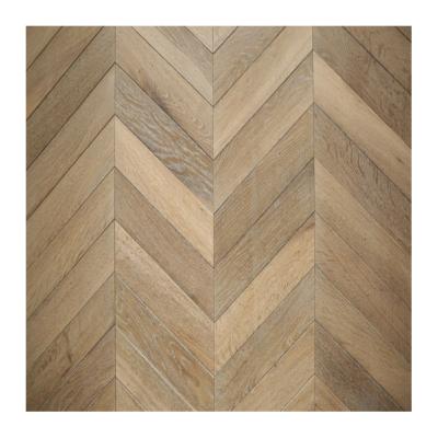 China Modern White Wash Color Natural Chevron Plank Engineered for sale