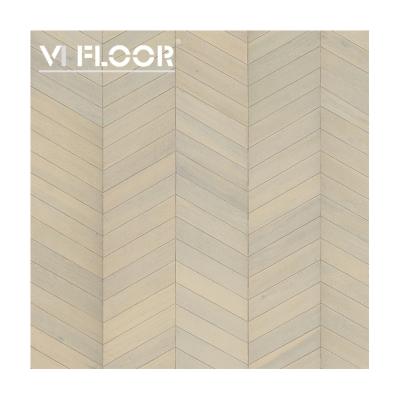 China Modern Deep Steamed Dark Earth 60 Degree Chevron Parquet Wood Flooring for sale