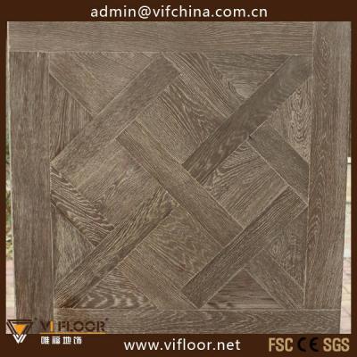 China Antique style with popular design architect European Oak Artisan timber flooring for sale