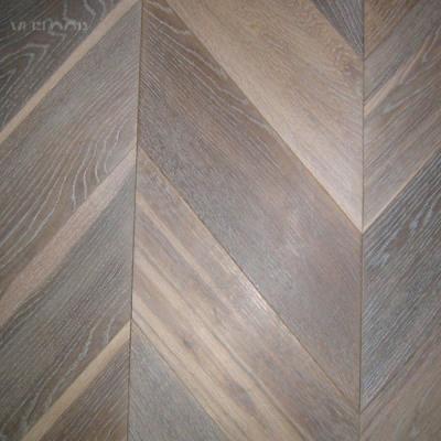 China Luxury Design Eco Engineered Oak Gray Herringbone Wood Floor for sale