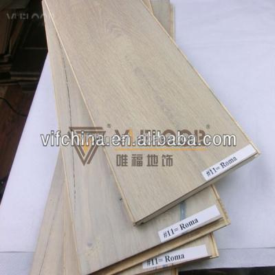 China Antique Style With Wax Oil Roma Style White Washed Oak Engineered Flooring for sale