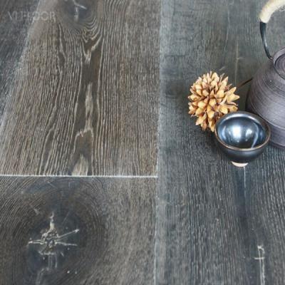 China Smoked Denver, Calgary, California, Stain Smoke White Oak Engineered Dark Smoke Flooring for sale