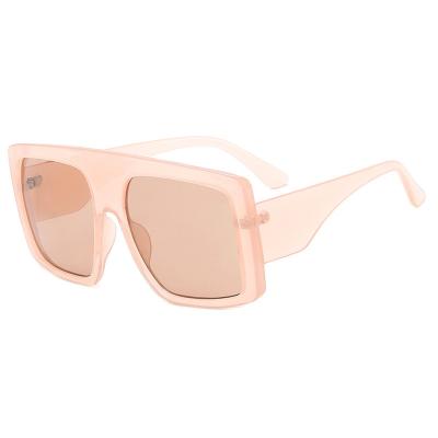 China Fashion sunglasses 2022 fashion tea gradient brand custom luxury ladies popular wide frame sunglasses frame large for sale