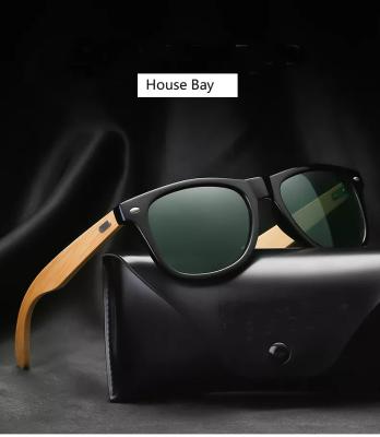 China 2022 Fashion Sunglasses Men Logo Bamboo Sunglasses Polarized Customized Bulk for sale