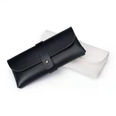 China Leather Ladies Fashion Luxury Soft Leather Travel Sunglasses Case Slim Holder Eyewear Leather Sleeve for sale