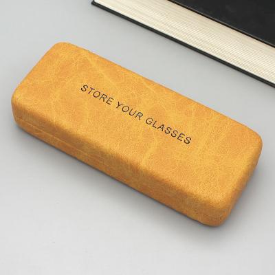 China Fashionable Designer Hot Sale Eco Yellow Sunglasses Leather Case Magnetic High-end Customization for sale