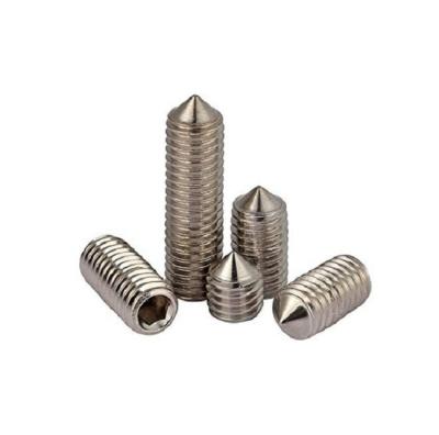 China Unc 4-40 Pan Worm Screw Allen Set Screws Cavity Plated Slotted Plating Flat Point for sale