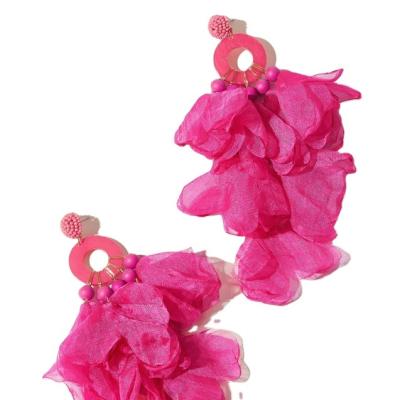 China BOHEMIA New Arrival Flamingo Jewlerty Earring Anti-fall Big Sun Acrylic Cute Flower Earrings For Women And Girls for sale