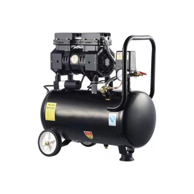 China OIL-LESS Compressor Large Silent Industrial Grade 0.6KW 0.8KW 1.2KW 220V Air Compressor Oil Free Jet Painted Piston Type High Pressure for sale