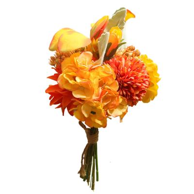 China 2022 Hot Natural Silk Bouquet Instagram Flower Nordic Artificial Flower Bouquet For Home Decoration for sale