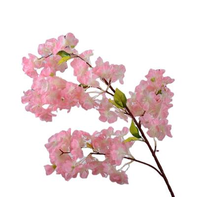 China 2022 Fabric Factory Wholesale Price Artificial Red Cherry Blossom Branches For Wedding Centerpieces Arch Tall Tree Vases for sale