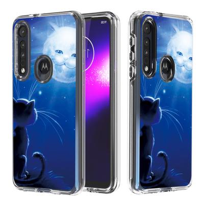 China Durable 2 Layers Design For Motorola Moto One Macro-G8 Game 2 In 1 Transparent Soft TPU Shell Card Case Protective Case for sale