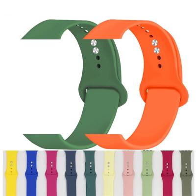 China Watch Replacement Accessories Buckle Strap For Apple Watch Band 40mm 44mm 38mm 42mm 5 4 3 2 1 Silicone Replacement Strap Series 6 for sale