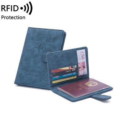 China Custom Fashion RFID Smart Card Holder Men's Wallet PU Leather Business Passport Holder for Men for sale