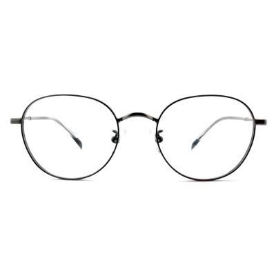 China FM2571 Roestvrij optische bril Frames, Unisex Full Rim Round Frame Te koop