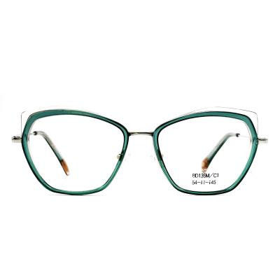 China BD136M angepasste Vintage-Quadratbrille Acetat-Metallrahmen für Frauen zu verkaufen