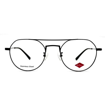 China FM3221 Round Unisex Stainless Steel Optical Frames With 50-20-142 Frame Size for sale