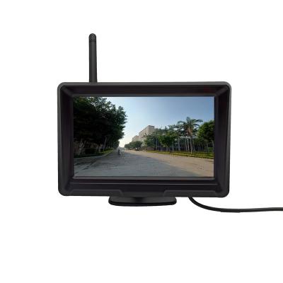 China Support 5 Inch 2 Brackets Multilingual Car Rear View Monitor With Backup Reverse Camera for sale