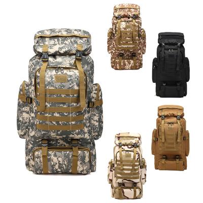 China Fast Delivery Waterproof Large Capacity Hiking Outdoor Travel Bag Waterproof Rucksack Camping Military Backpack for sale