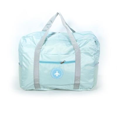 China High Quality Sports Tote Shoulder Gym Bag Foldable Light Blue Travel Duffel Bag for sale