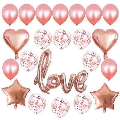 China New Design Latex Balloons Love Wedding Decorative Balloon Set 18inch Red Heart Balloon For Valentine's Day Balloon Party Decoration for sale