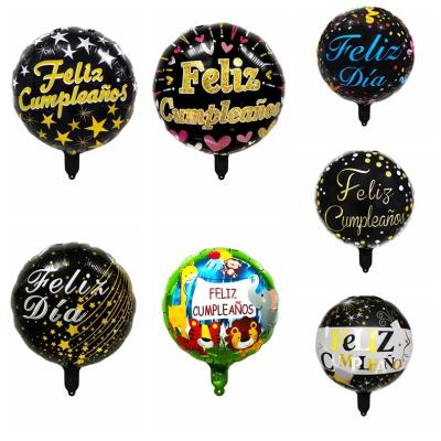 China Celebration Feliz Foil Balloon 18 Inch Diameter Spanish Happy Valentine's Day Every Day Foil Balloons For Party for sale