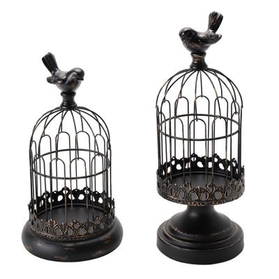 China Food Grade Birdcage Candle Holder Vintage Candlestick Holders Wedding Candle Centerpieces for Tables Iron Candlestick Holder Home Decor for sale