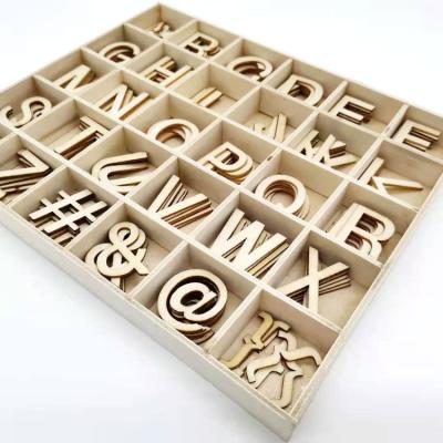 China Eco-friendly Material Wooden Letters Natural Alphabet Letters And DIY Craft Decor Wedding Birthday Party Home Name Design Personalized By Numbers for sale