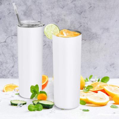 China WEIBU USA Warehouse Sublimation Blanks 20Oz 30oz Lean Straight Tumbler With Lid Automotive White Stainless Steel Double Wall for sale