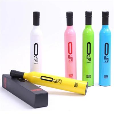 China Custom Printing Agriculture WEIBU Advertise Rainy Umbrella Logo Foldable Wine Bottle Umbrella Business Gift Promotion Travel Times Sunny 3 for sale