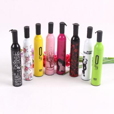 China Custom Printing Agriculture WEIBU Advertise Rainy Umbrella Logo Foldable Wine Bottle Umbrella Business Gift Promotion Travel Times Sunny 3 for sale