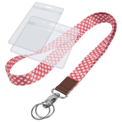 China WEIBU Phone Sublimation Printed Polyester Loose Key Chain Eco-friendly Lanyard Satin Neck Woven Nylon Lanyards With ID Card Badge for sale