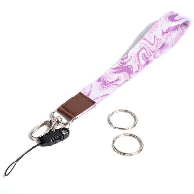 China Custom Polyester Phone Lanyard Short Key Chain Lanyard Logo Printed Sublimation Strap Wrist Lanyard from WEIBU for sale