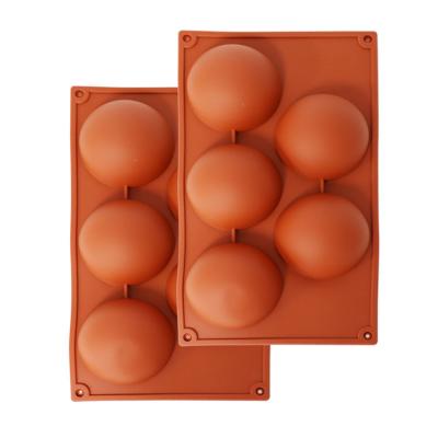 China Food Grade 5 Holes Sphere Semi Viable Round Kitchen 3D Chocolate Cake Stick Non Ball Decor Gifts DIY Making Molds for sale