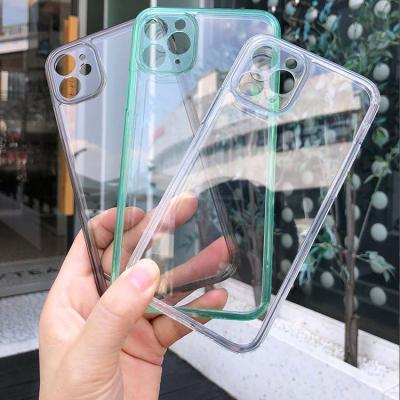 China Crystal clear non yellow soft tempered glass tpu back cover shockproof shockproof phone case for iphone 13 for sale