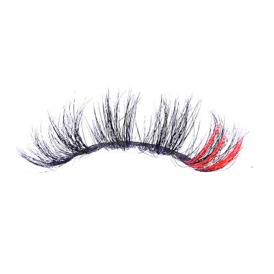 China 2022 new arrival 3d full volume mink lashes wholesale glitter lashes strips mink eyelashes multi colored seller for sale