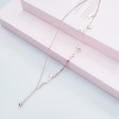 China CLASSIC Women Jewelry 18k Gold Plated Stainless Steel Necklaces Minimalist for sale