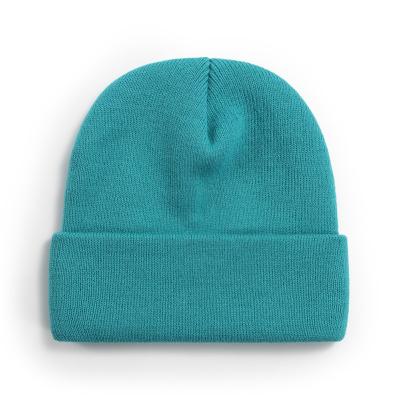 China Autumn Winter Embroidered Solid Color mol Logo Warm Comfort Knit Hat made to order for sale