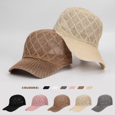 China breathable & Breathable Mesh Peaked Cap Sports Baseball Hats Waterproof Adjustable Outdoor Shade Baseball Cap For Female Women for sale