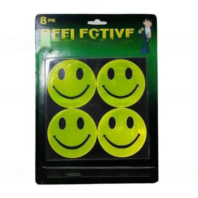 China Customized Safety Fluorescent Yellow Reflective Label Sticker For Kids Adhesive for sale