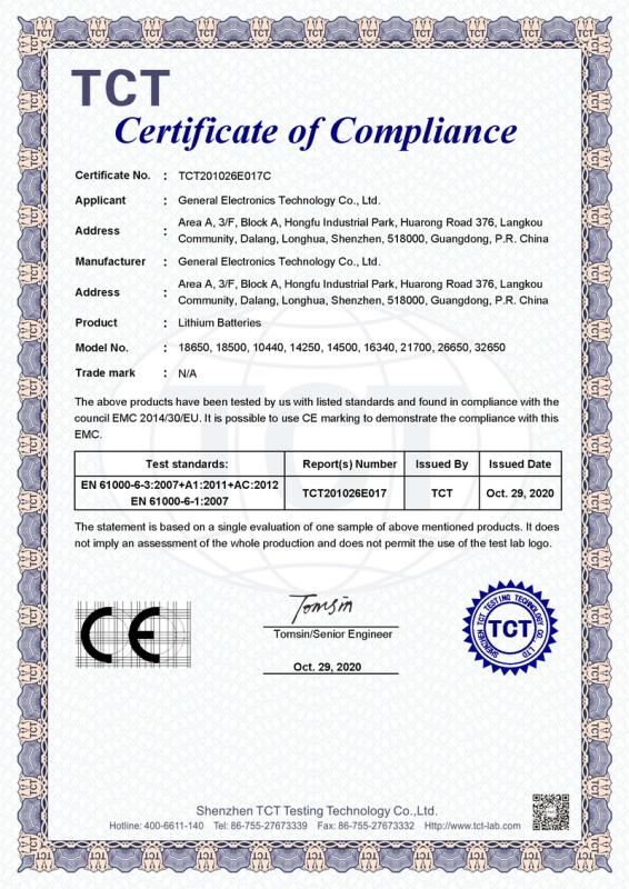 CE - General Electronics Technology (shenzhen) Co., Ltd.