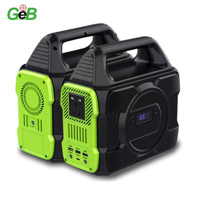 China Fast Charging Support GEB New Arrival Mini AC DC UK Us Plug In 300W 110V 220v Rechargeable Solar Power Portable Power Station For Outdoor Camping for sale