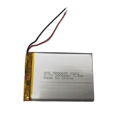 China Toys 3.7v 1800mah GEB505068 Lithium Polymer Battery For DVD for sale