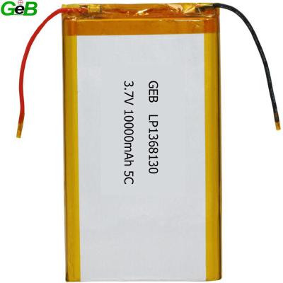 China Rechargeable Toys Lipo Battery 3.7v 10ah Li-polymer Battery LP1368130 1368130 For Electro Car for sale