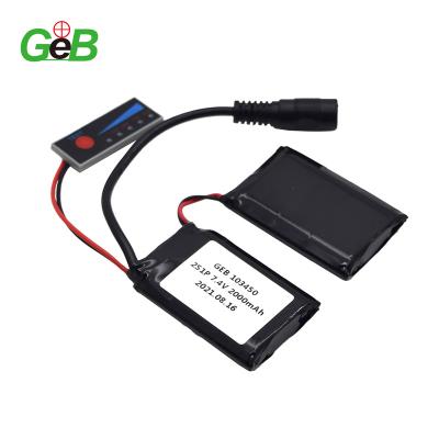 China Machine Tools Wholesale GEB 103450 2S1P 2000mAh 7.4V Battery with PCB Li-ion Rechargeable Battery Pack for 7.4V Heated Lipo Equipment for sale