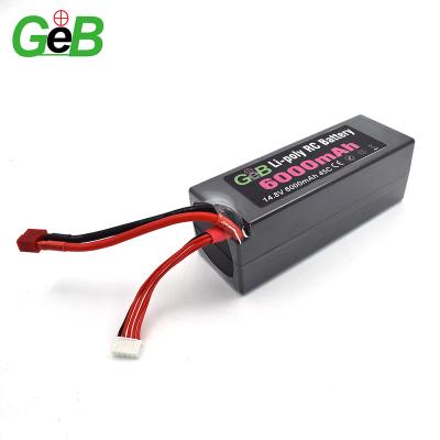 China Long cycle life high GEB rate 4s lipo 14.8v 6000mah lithium ion 14.8v discharge rechargeable rc car battery for sale