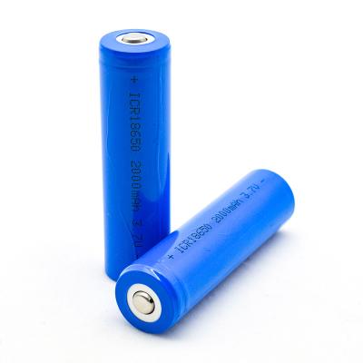 China Safety Environmental Long Life Recycling 2000mah Rechargeable Cycle 3.7V Lithium Li-ion 18650 Battery For Flashlight Headlight for sale