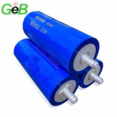 China Toys 45ah 40ah 66160 Cylindrical 2.3V lithium titanate battery Lto 40Ah battery cell for solar car audio and street light for sale