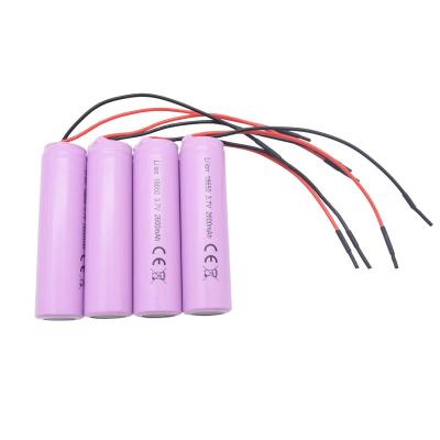 China toys customized 18650 lithium battery 3.7V 2500mah/2600mah/3000mah battery with wire and pcb for electric products for sale